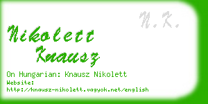 nikolett knausz business card